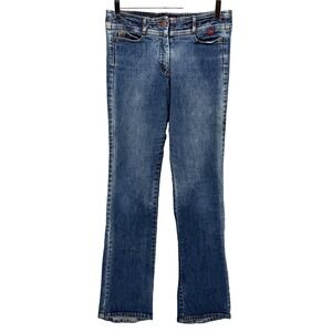 Y2K BCBG maxazria Jeans Size 4 Gommets Low‎ Rise Denim Bratz Dolls Grunge